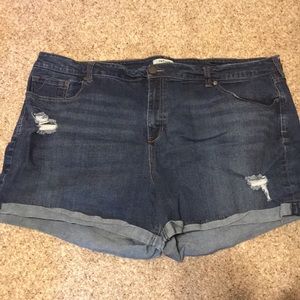 Plus size jean shorts